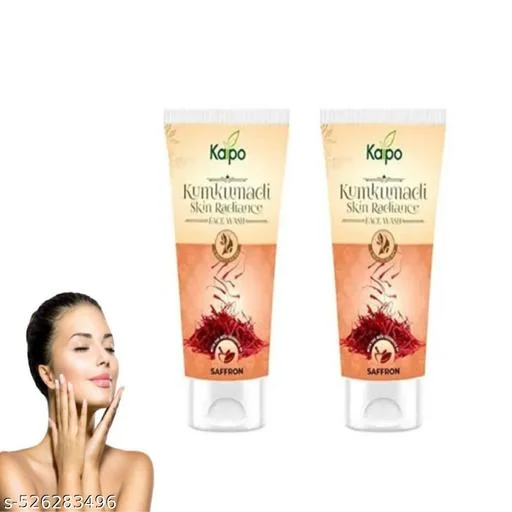 Kaipo Kumkumadi Skin Radiance Saffron Infused Brightening Face Wash | 100ml | Deep Cleansing & Glowing Skin Formula image 1
