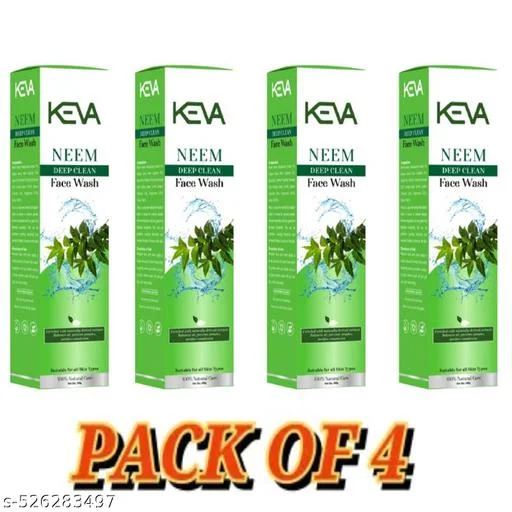 Keva Neem Deep Clean Face Wash 100g Herbal Face Wash for Clear Skin Oil Control and Daily Skincare image 1