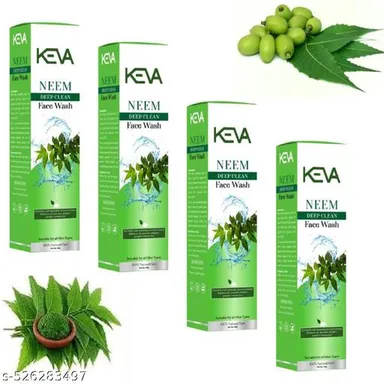 Keva Neem Deep Clean Face Wash 100g Herbal Face Wash for Clear Skin Oil Control and Daily Skincare thumbnail 2