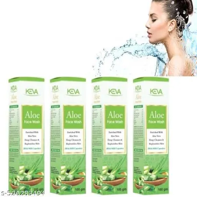 Keva Aloe Vera Face Wash 100g Herbal Face Wash for Hydrated Clear Skin Daily Skincare and Oil Control thumbnail 2