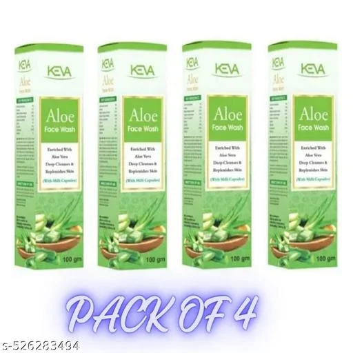 Keva Aloe Vera Face Wash 100g Herbal Face Wash for Hydrated Clear Skin Daily Skincare and Oil Control image 1