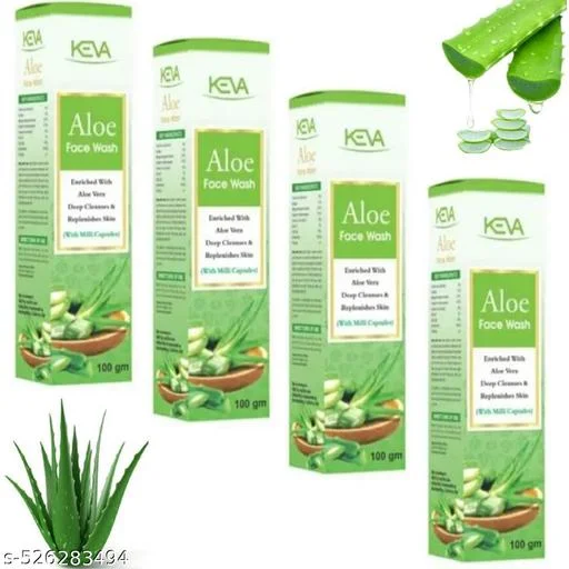 Keva Aloe Vera Face Wash 100g Herbal Face Wash for Hydrated Clear Skin Daily Skincare and Oil Control image 2