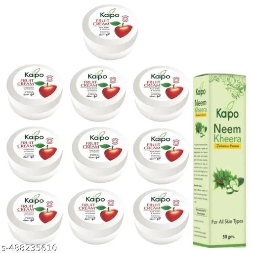10 KAIPO FRUIT CREAM 15GM FRUIT AHA'S & VITAMINS | 1 KAIPO NEEM KHEERA FAIRNESS CREAM 50GM image 2
