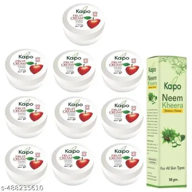 10 KAIPO FRUIT CREAM 15GM FRUIT AHA'S & VITAMINS | 1 KAIPO NEEM KHEERA FAIRNESS CREAM 50GM thumbnail 1