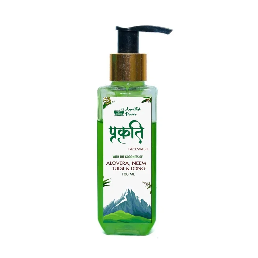 Prakriti Herbals Deep Cleansing Strawberry Arnica Face Wash with Aloe Vera for Acne Pimples Oil Control Hydrating Natural Herbal Face Cleanser for Men Women Daily Skin Care image 1