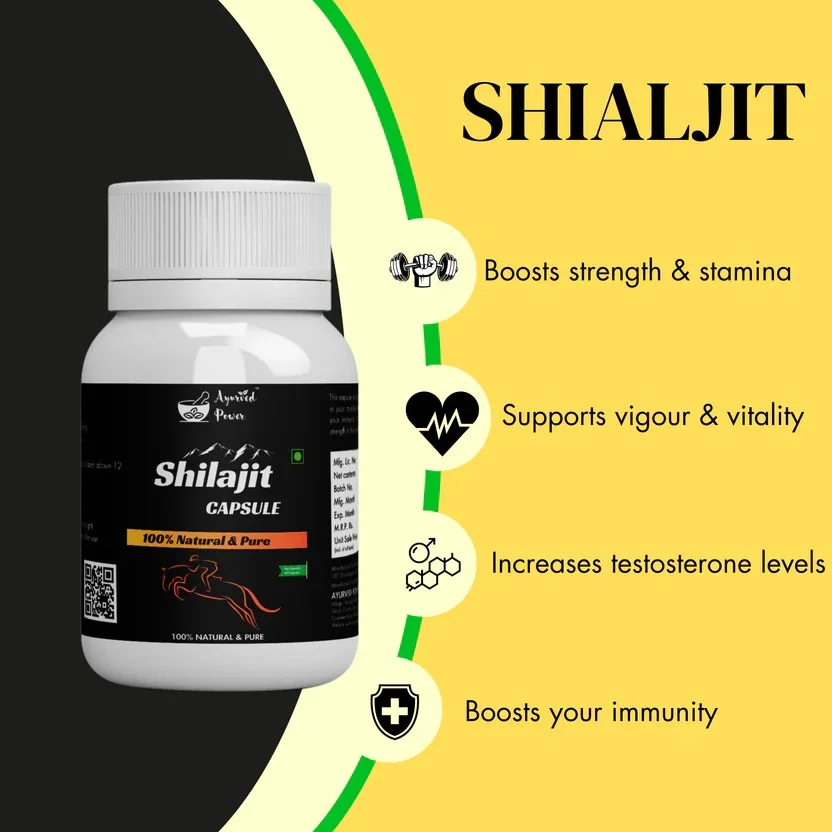 Pure Himalayan Shilajit Capsules 500mg Ayurvedic Energy Stamina Vitality Supplement for Men Women Natural Fulvic Acid Mineral Complex Strength Immunity Testosterone Support image 2