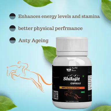 Pure Himalayan Shilajit Capsules 500mg Ayurvedic Energy Stamina Vitality Supplement for Men Women Natural Fulvic Acid Mineral Complex Strength Immunity Testosterone Support thumbnail 2