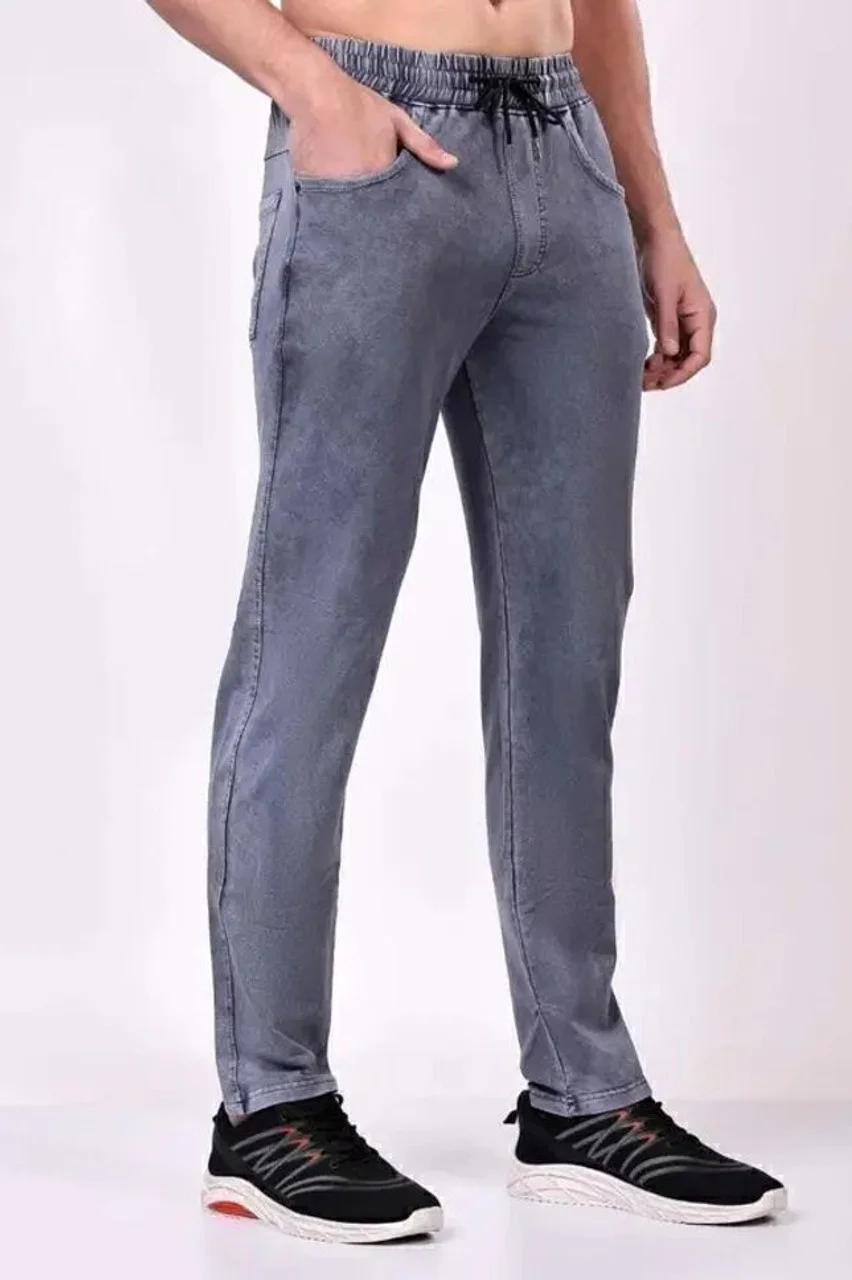 Men Black Cotton Blend Drawstring Track Pant with Side Pockets Regular Fit Comfortable Gym Workout Daily Wear Casual Bottomwear Dark Drey  30 image 3