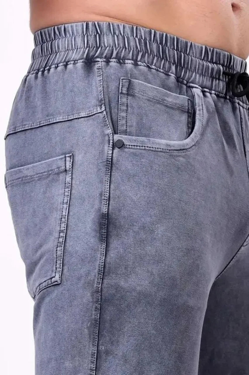 Men Black Cotton Blend Drawstring Track Pant with Side Pockets Regular Fit Comfortable Gym Workout Daily Wear Casual Bottomwear Dark Drey  30 image 4