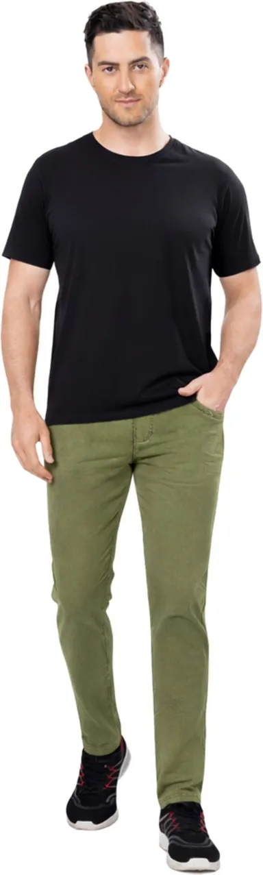 Men Black Cotton Blend Drawstring Track Pant with Side Pockets Regular Fit Comfortable Gym Workout Daily Wear Casual Bottomwear Olive Green   32 thumbnail 0