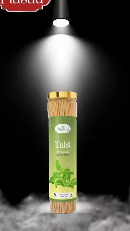 Prasad Tulsi Premium Incense Sticks Holy Basil Fragrance Agarbatti for Pooja Prayer Meditation Temple Long Burning Natural Tulsi Aroma Puja Samagri image 1