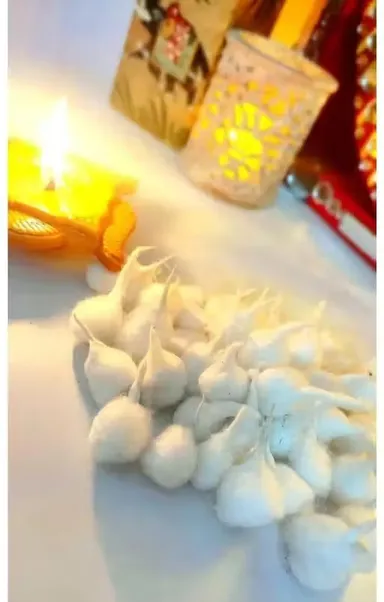 Premium Cotton Batti for Diya Pack of 1000  – Handmade Puja Cotton Wicks for Oil Lamp, Temple Aarti Jyot Batti for Diwali, Mandir, Festival Prayer Cotton Wick thumbnail 1