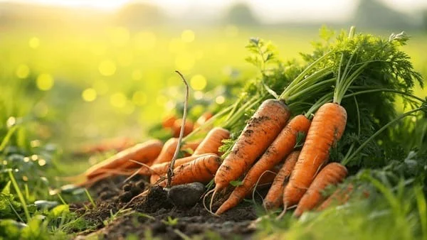 Premium Fresh Organic Carrots 1kg Farm Fresh Natural Red Gajar for Juicing Salad Cooking Rich in Vitamin A High Fibre Healthy Vegetables India image 1