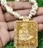 Jai Shri Ram Wooden Pendant Tulsi Mala Necklace with Engraved Ram Naam Beads Hanuman Bhakt Spiritual Prayer Mala Hindu Religious Necklace for Puja Bhajan Meditation image 3