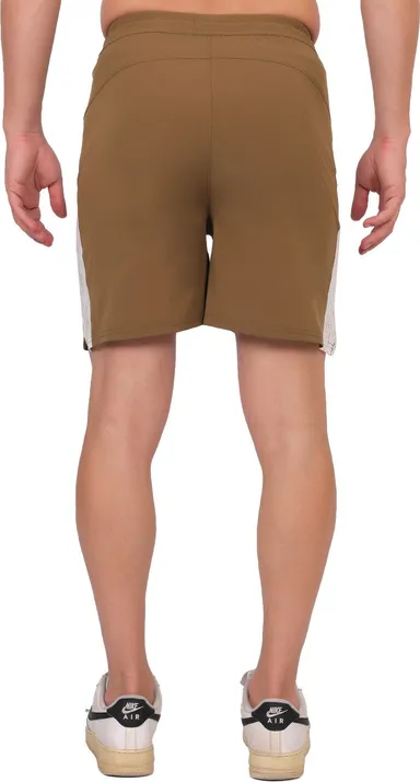 Men Solid Black Gym Sports Shorts Breathable Running Workout Fitness Training Casual Shorts for Men Khaki 32 thumbnail 2
