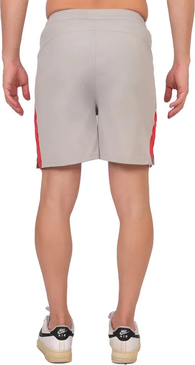Men Solid Black Gym Sports Shorts Breathable Running Workout Fitness Training Casual Shorts for Men Light Grey, Red 32 thumbnail 2