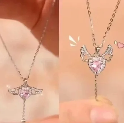 Crystal Turtle Pendant Necklace with Heart Charm Chain Gold Silver Turtle Jewellery Necklace for Women Cute Animal Pendant Fashion Jewellery Gift image 2
