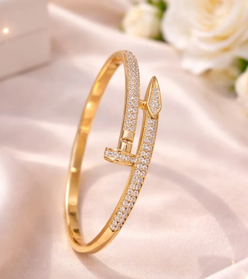 Stylish Gold Plated Adjustable Bracelet for Women & Girls | Designer Charm Wrist Bracelet | Party Wear Fashion Jewellery image 1