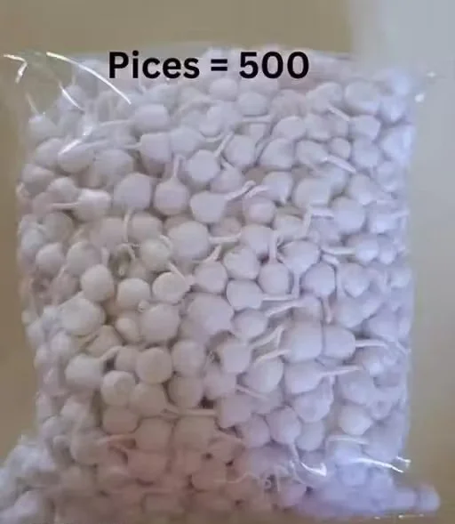 Cotton Diya Batti 500 Pieces Pack Puja Cotton Wicks for Oil Lamp Mandir Aarti Deepak Wick for Temple Prayer Festival Diwali Puja Samagri image 1