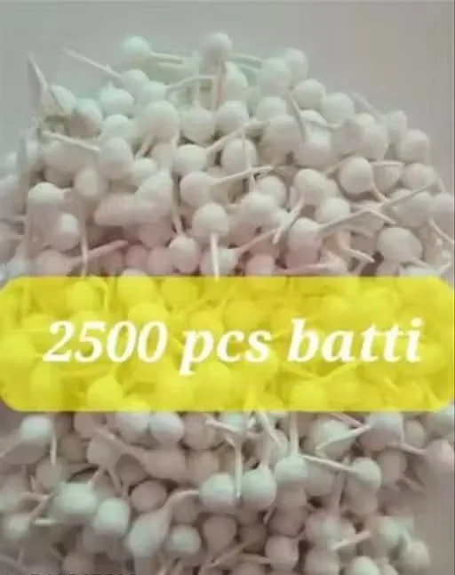 Premium Cotton Diya Batti 2500 Pieces Puja Lamp Wicks for Oil Lamp Aarti Jyot Cotton Wick for Mandir Temple Festival Diwali Puja Samagri Handmade Cotton Batti image 1