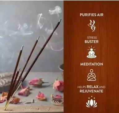 Rose Fragrance Incense Sticks Agarbatti 500g Pack Natural Floral Aroma Puja Dhoop Sticks Long Lasting Scented Agarbatti for Temple Meditation Yoga Home Fragrance thumbnail 1