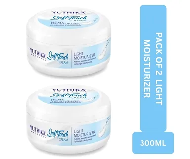 2 YUTHIKA NATURALS LIGHT MOISTURIZER SOFTTOUCH CREAM 300ML thumbnail 2