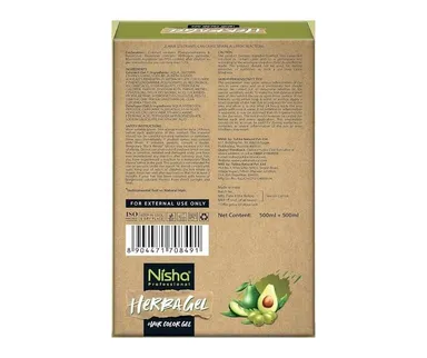 COMBO PACK NISHA PROFESSIONAL HERBAGEL HAIR COLOR GEL (GEL 1 ORIGINAL BLACK COLORANT 500ML AND GEL 2 ACTIVATOR DEVLOPER 500ML)  thumbnail 4