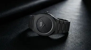SABR Premium Matte Black Arabic Dial Analog Wrist Watch for Men Stainless Steel Bracelet Minimalist Islamic Number Dial Designer Fashion Watch Quartz Movement Casual Formal Watch thumbnail 1