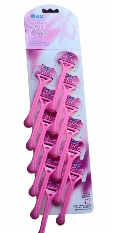 12 Pack Multi-Blade Manual Shaving Razors | Skin-Friendly Disposable Razors for Smooth & Comfortable Hair Removal for Men and Women thumbnail 1