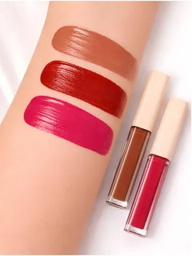  Liquid Lipsticks Waterproof Red & Nude Collection for Women | Long-Lasting Matte Finish, Smudge-Proof, High Pigment Makeup Set thumbnail 1