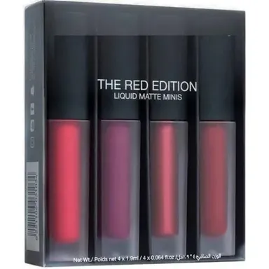 4 Long-Wearing Red Liquid Lipsticks Waterproof Matte Finish High Pigment Smudge Proof Lip Colour Combo for Women  thumbnail 1