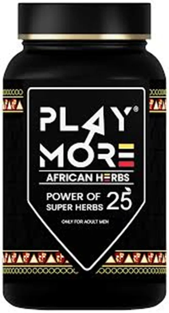 Orignal Play More African Herbs Formula, Natural Ingredients for Overall Health 60 Capsules image 1