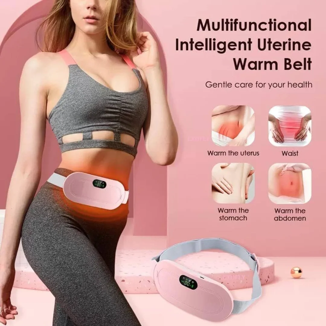 Multifunctional Intelligent Uterine Warm Belt Rechargeable Menstrual Heating Pad Waist Belt for Period Pain Relief Abdomen Stomach Heating Massager for Women Dysmenorrhea Care image 4