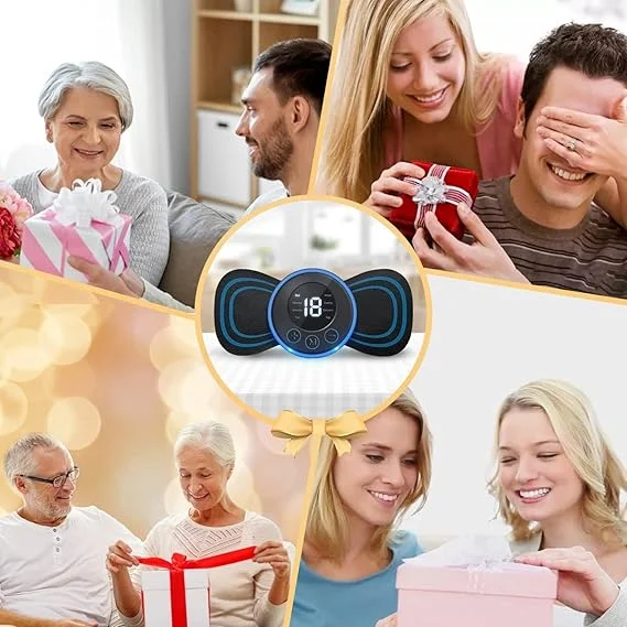 NELSTRAB Mini EMS Body Massager for Pain Relief Portable Rechargeable Electric Muscle Stimulator with 8 Massage Modes Neck Cervical Shoulder Back Therapy Machine Full Body Relaxation Device for Home Office Travel image 2