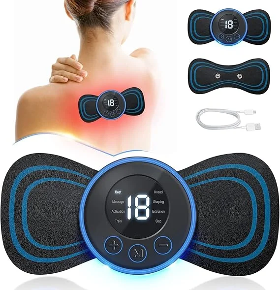 NELSTRAB Mini EMS Body Massager for Pain Relief Portable Rechargeable Electric Muscle Stimulator with 8 Massage Modes Neck Cervical Shoulder Back Therapy Machine Full Body Relaxation Device for Home Office Travel image 5