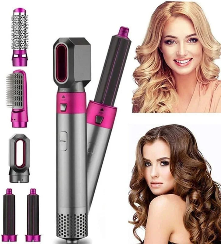 5 in 1 Hair Dryer Air Brush Styler Volumizer Hair Straightener Curler Comb Professional Hair Styling Tool image 2