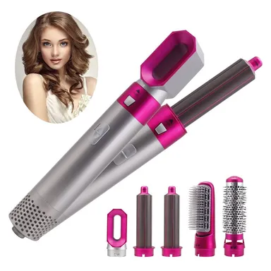 5 in 1 Hair Dryer Air Brush Styler Volumizer Hair Straightener Curler Comb Professional Hair Styling Tool thumbnail 3