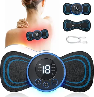 Mini EMS Body Massager for Pain Relief Portable Rechargeable Electric Muscle Stimulator with 8 Massage Modes Neck Cervical Shoulder Back Therapy Machine Full Body Relaxation Device for Home Office Travel thumbnail 4