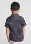 Boys Navy Blue Vertical Stripe Half Sleeve Cotton Casual Shirt Summer Breathable Lightweight Button Down Kids Fashion Shirt Smart Casual Party Wear Children Shirt Boys Navy Blue Vertical Stripe Half Sleeve Cotton Casual Shirt Summer Breathable Lightweight thumbnail 2