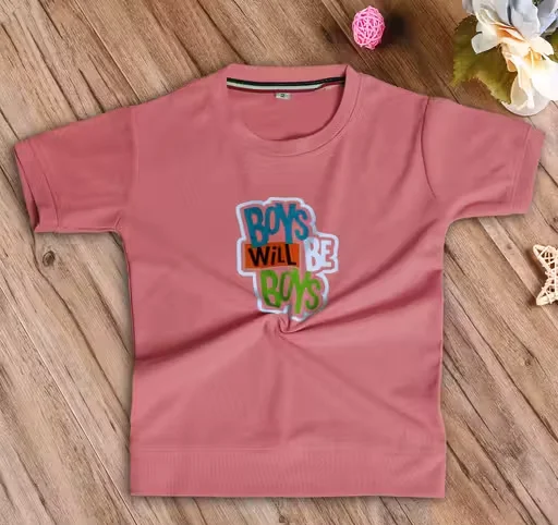 Boys Will Be Boys Kids Graphic Printed T Shirt for Boys Cotton Round Neck Half Sleeve Casual Summer T Shirt for Children Boys Fashion Printed Tshirt Pink Kids Top Boys Will Be Boys Kids Graphic Printed T Shirt for Boys Cotton Round Neck Half Sleeve Casual image 4