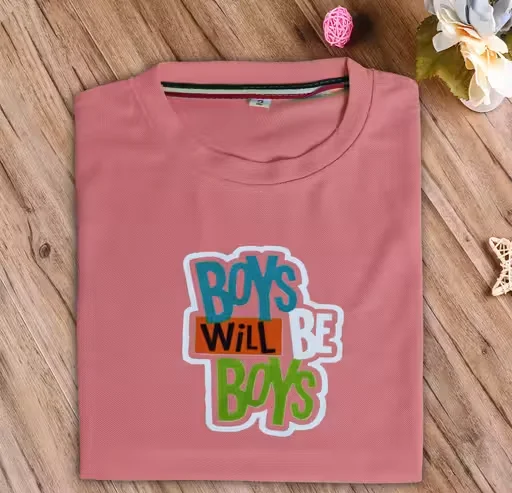 Boys Will Be Boys Kids Graphic Printed T Shirt for Boys Cotton Round Neck Half Sleeve Casual Summer T Shirt for Children Boys Fashion Printed Tshirt Pink Kids Top Boys Will Be Boys Kids Graphic Printed T Shirt for Boys Cotton Round Neck Half Sleeve Casual image 3