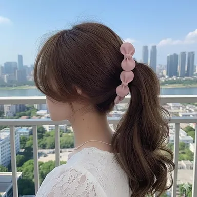 Premium Matte Bow Hair Clip for Women Girls|  Anti Slip French Barrette Hair Accessory for Thick Thin Hair Stylish Bow Knot Hair Clamp Durable Plastic Hair Styling Clip Multicolour thumbnail 1