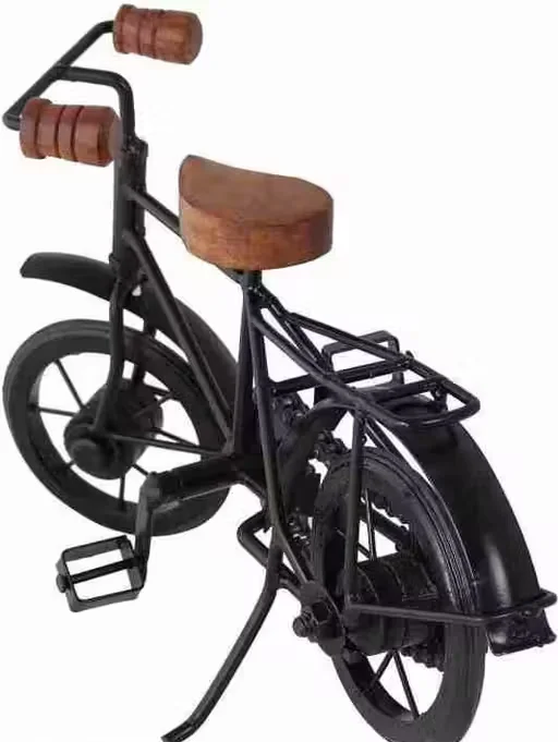 Vintage Mini Metal Bicycle Showpiece Decorative Cycle Model for Home Office Desk Shelf Decor Rustic Iron Bicycle Miniature Gift Collectible image 2