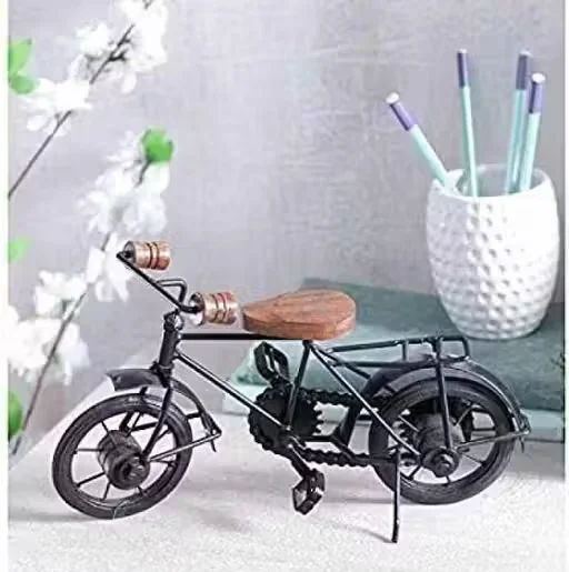 Vintage Mini Metal Bicycle Showpiece Decorative Cycle Model for Home Office Desk Shelf Decor Rustic Iron Bicycle Miniature Gift Collectible image 3