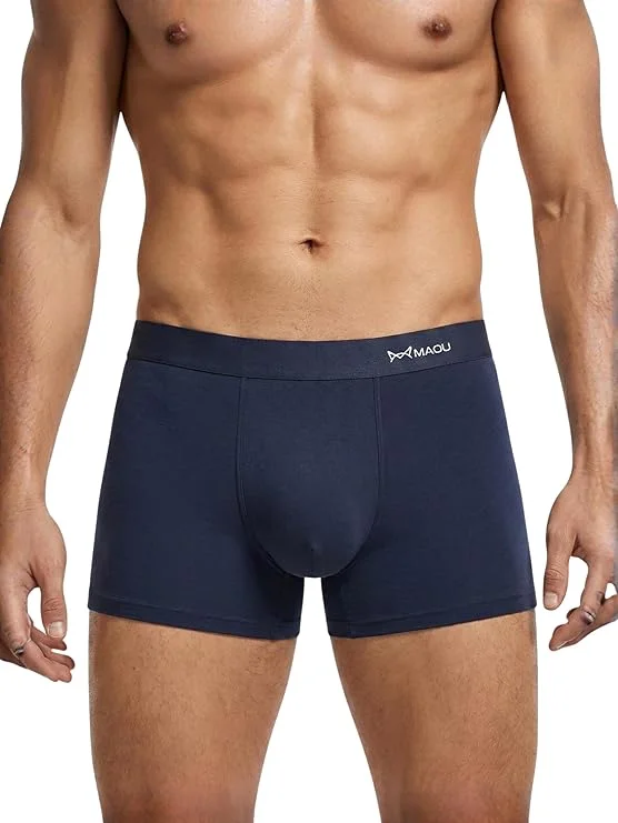 Men Breathable Cotton Stretch Trunk Underwear Pack of 2 Anti-Odour Soft Elastic Waist Boxer Briefs Comfortable Daily Wear Innerwear for Men Gym Running Office All Day Support image 5