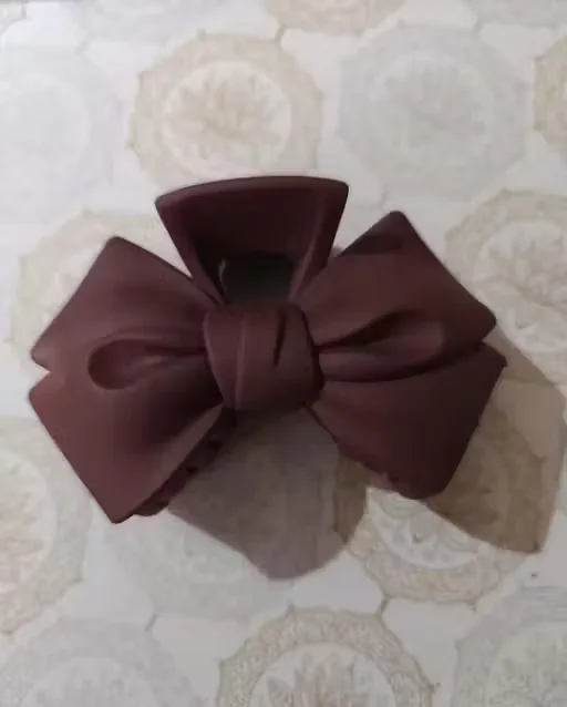 Large Matte Brown Plastic Hair Claw Clip for Women Thick Hair Strong Grip Non Slip Banana Jaw Clip Stylish Hair Clamp for Daily Use Party Makeup Hair Accessories India image 1