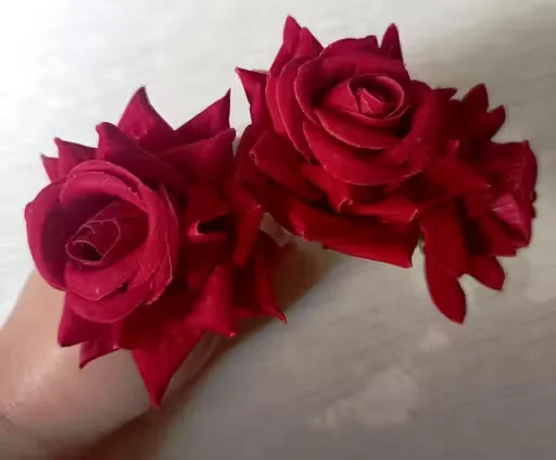 Juda Rose Flower Pins for Hair Elegant Bridal Floral Hair Accessories Wedding Party Hairpins Handmade Decorative Rose Pins image 2