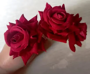 Juda Rose Flower Pins for Hair Elegant Bridal Floral Hair Accessories Wedding Party Hairpins Handmade Decorative Rose Pins thumbnail 1