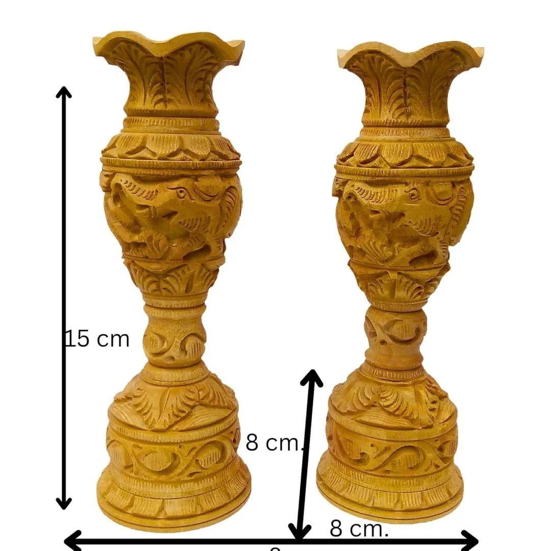 Luxury Decorative Flower Vase Stand Set Royal Carved Pedestal Vase Stand with Artificial Flower Arrangement Tall Floor Flower Vase Stand Wedding Stage Decoration Living Room Luxury Decor image 2