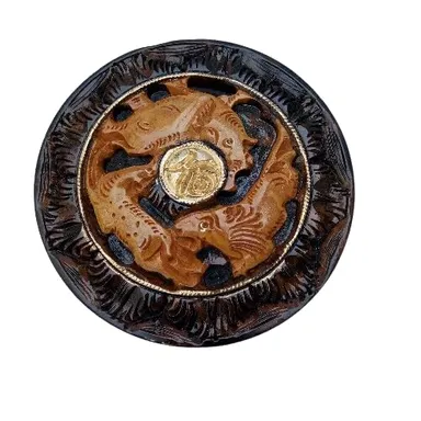 Hand Carved Wooden Elephant Decorative Box Round Wooden Elephant Carving Storage Box Handmade Wooden Jewellery Box Traditional Handicraft Trinket Box Home Decor Gift thumbnail 2